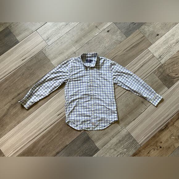 Vineyard vines Lavender purple Plaid Men’s long sleeve button up Shirt sz small - Picture 3 of 12